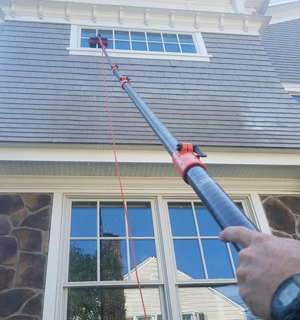 NJ Window Cleaning With A Water Fed Pole